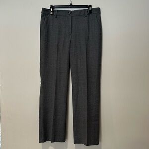 Talbots Gray Wool Pants Size 8P Windsor Tailored Trousers Italian Flannel
